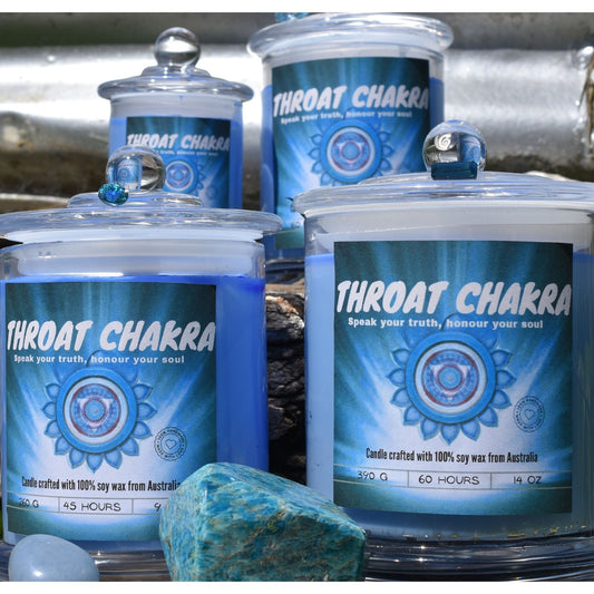 💙 Throat Chakra Candle – Speak Your Truth