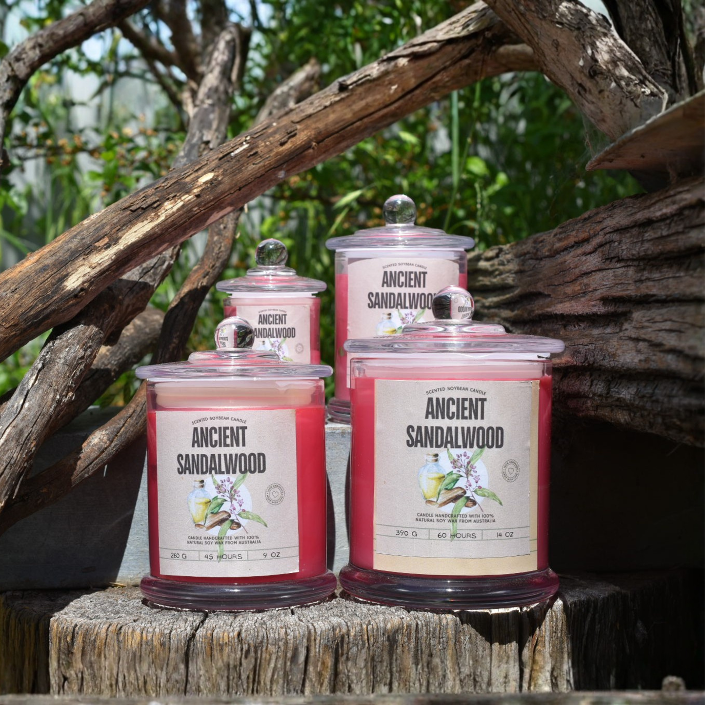 🌳 Sandalwood Soy Wax Candle