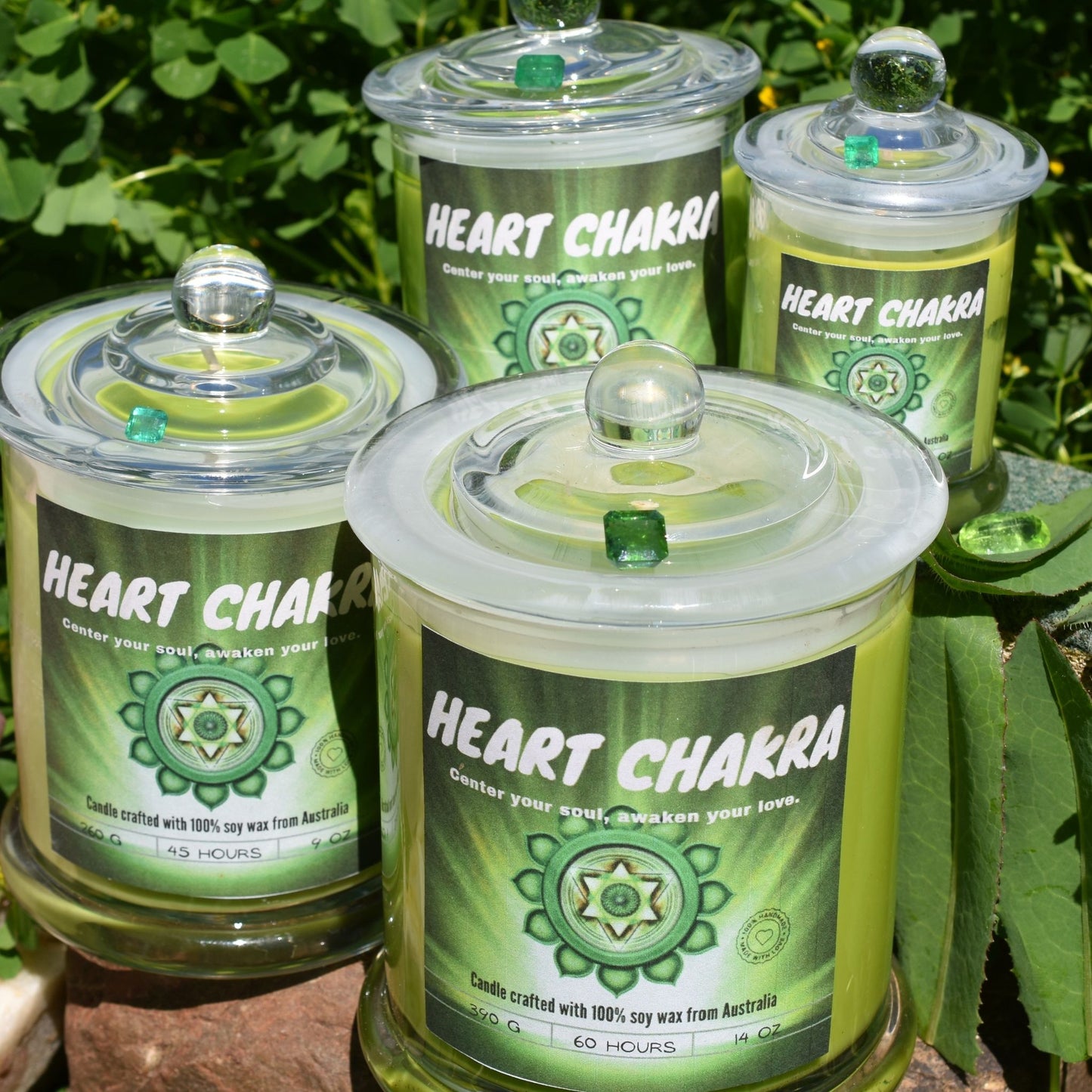 💚 Heart Chakra Candle – Open Heart