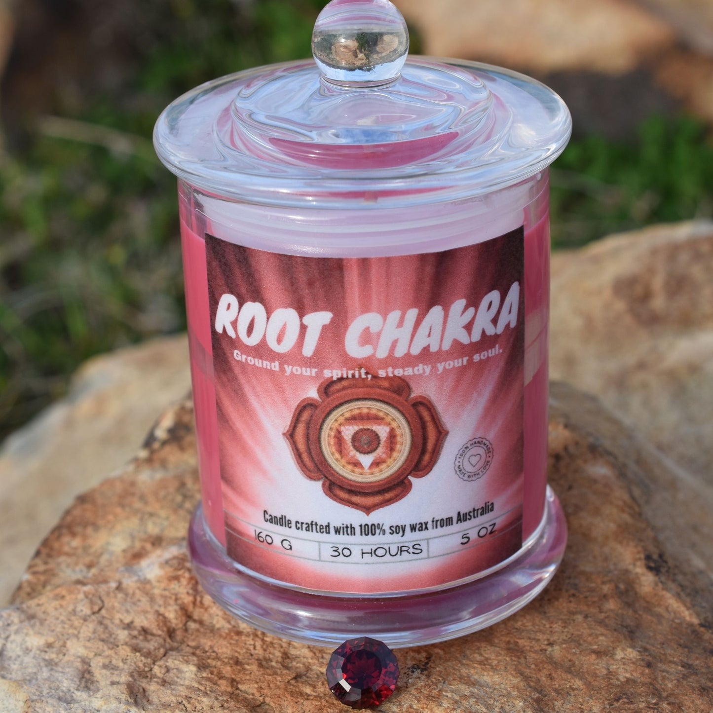 ❤️ Root Chakra Candle – Grounded Energy