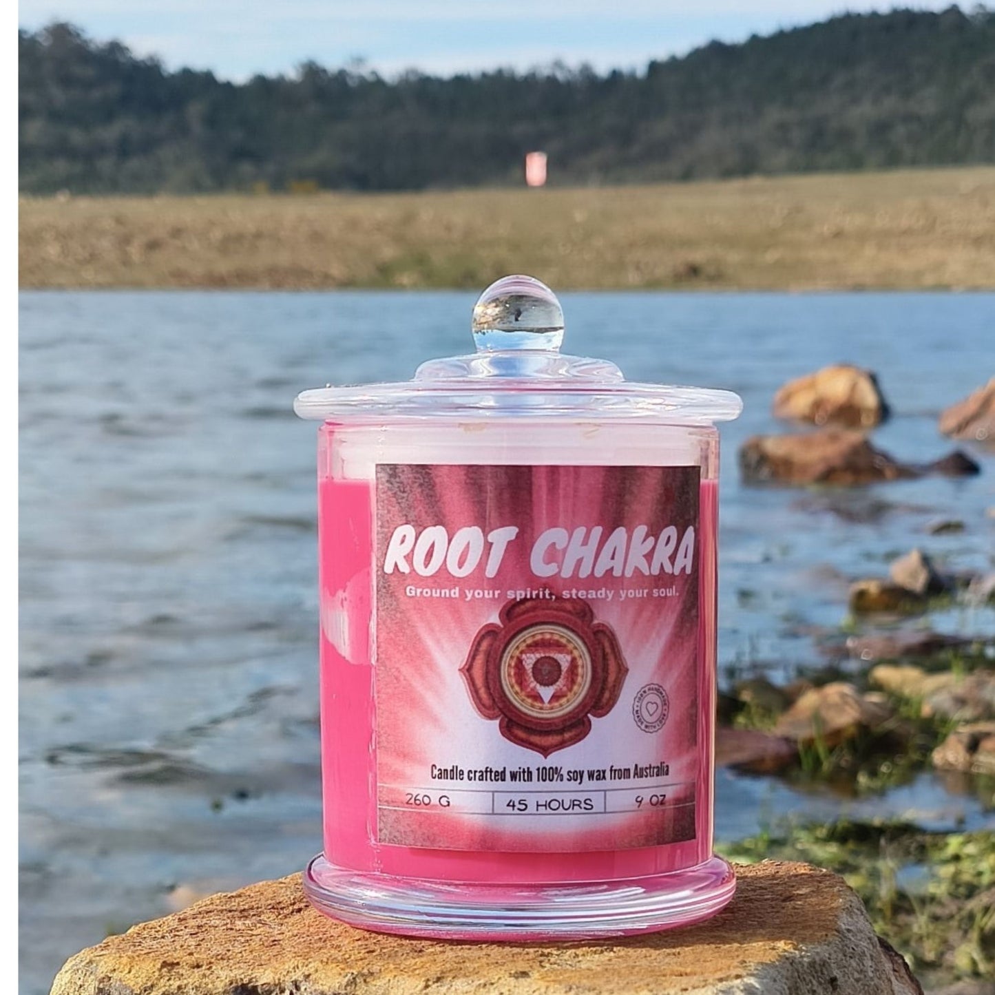 ❤️ Root Chakra Candle – Grounded Energy