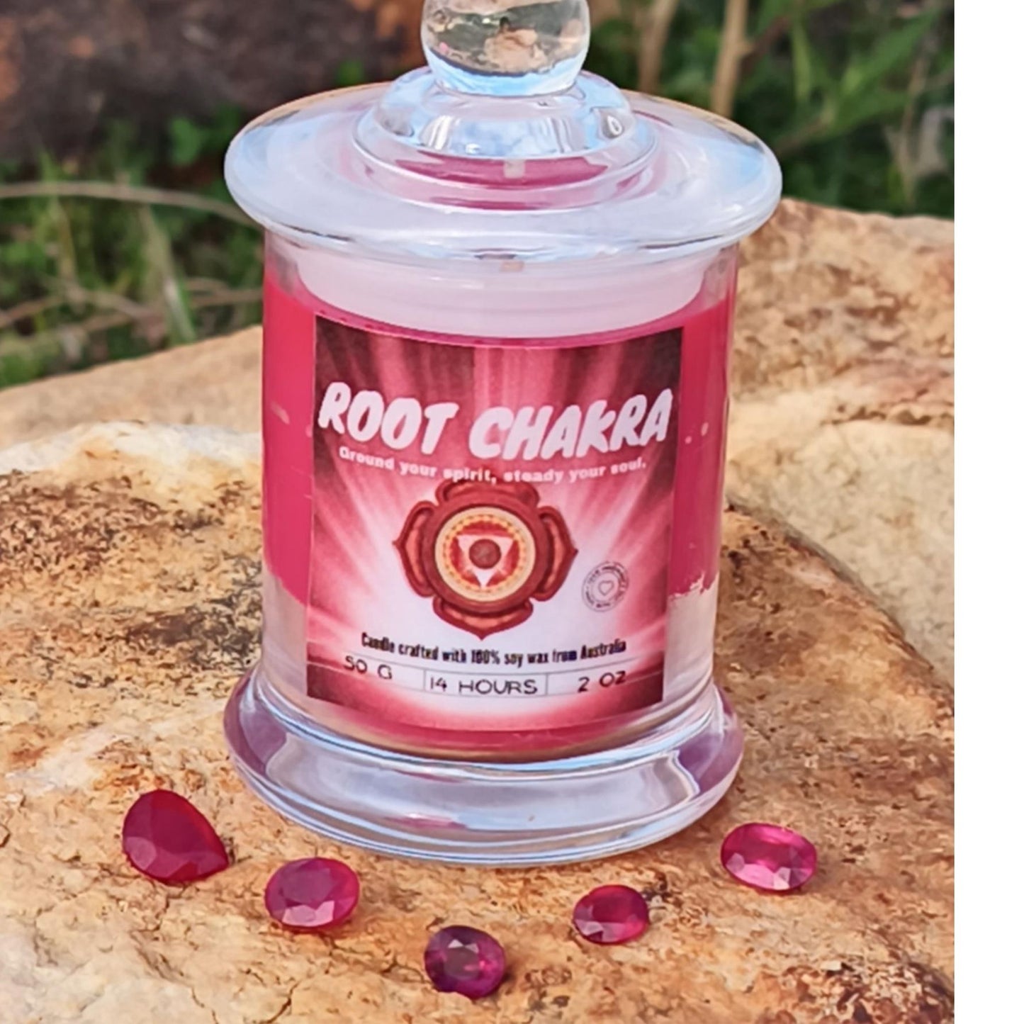 ❤️ Root Chakra Candle – Grounded Energy