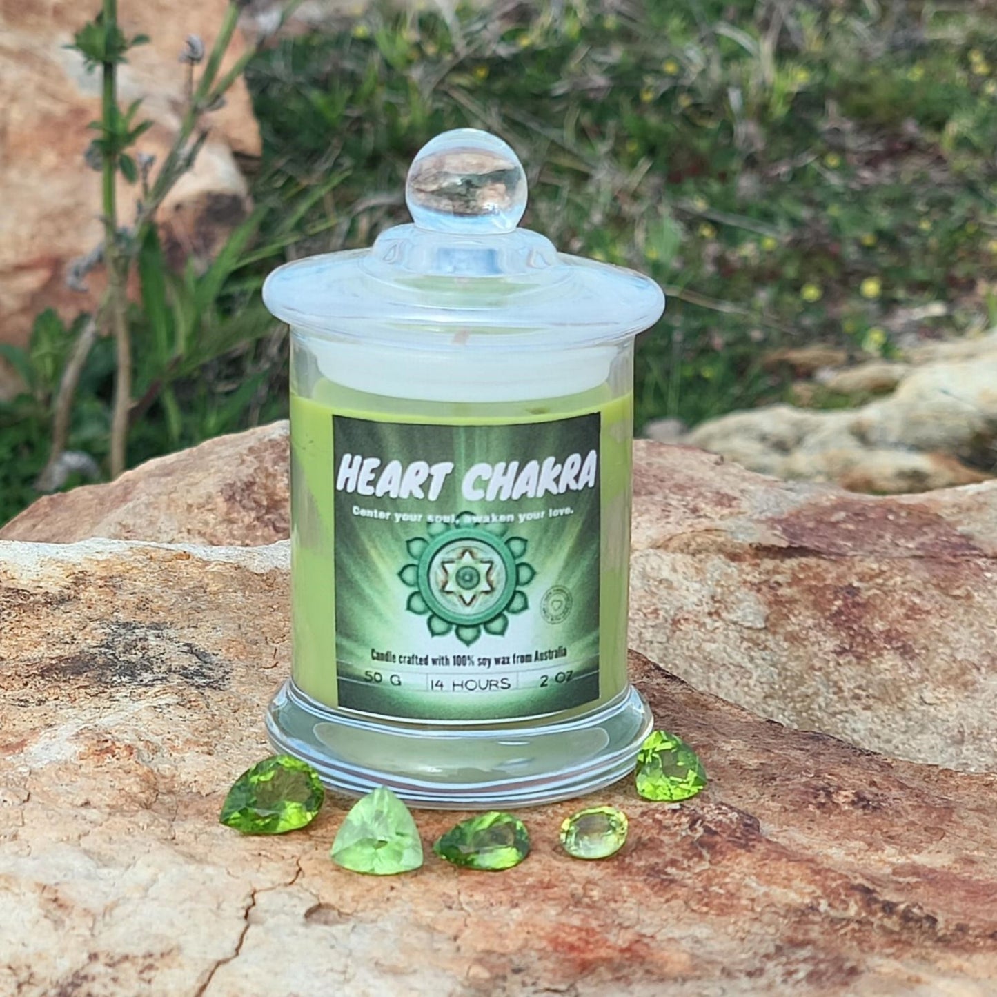 💚 Heart Chakra Candle – Open Heart