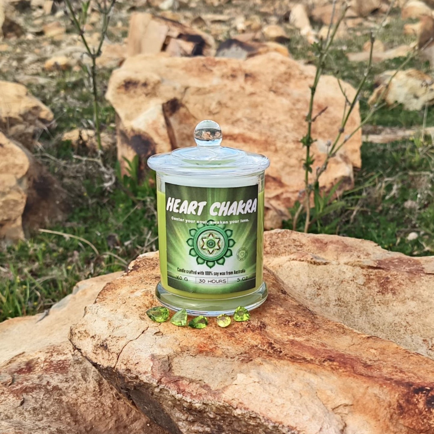 💚 Heart Chakra Candle – Open Heart