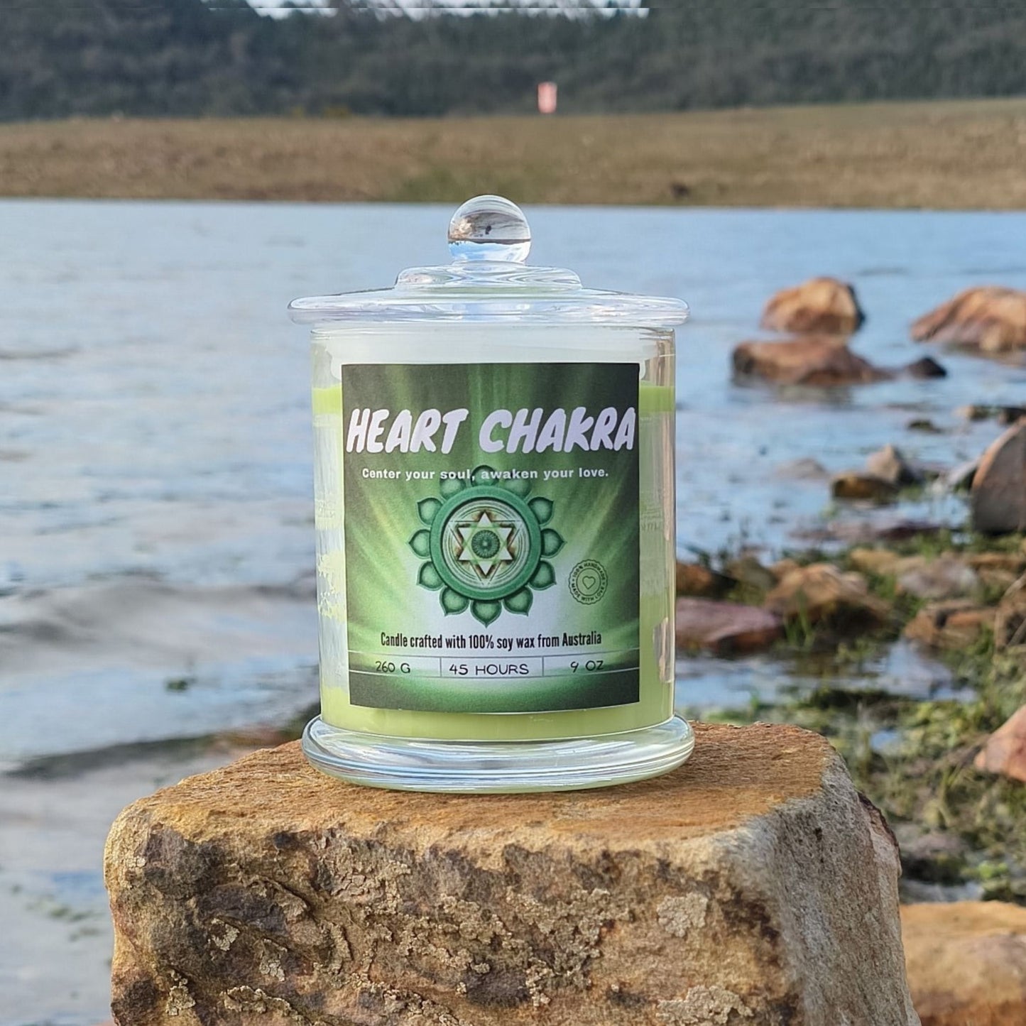 💚 Heart Chakra Candle – Open Heart
