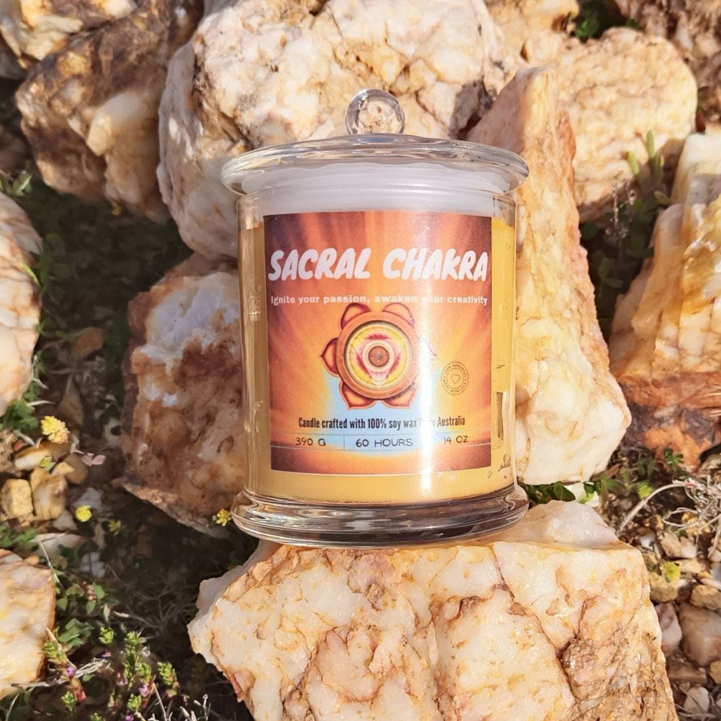 🧡 Sacral Chakra Candle – Creative Flow