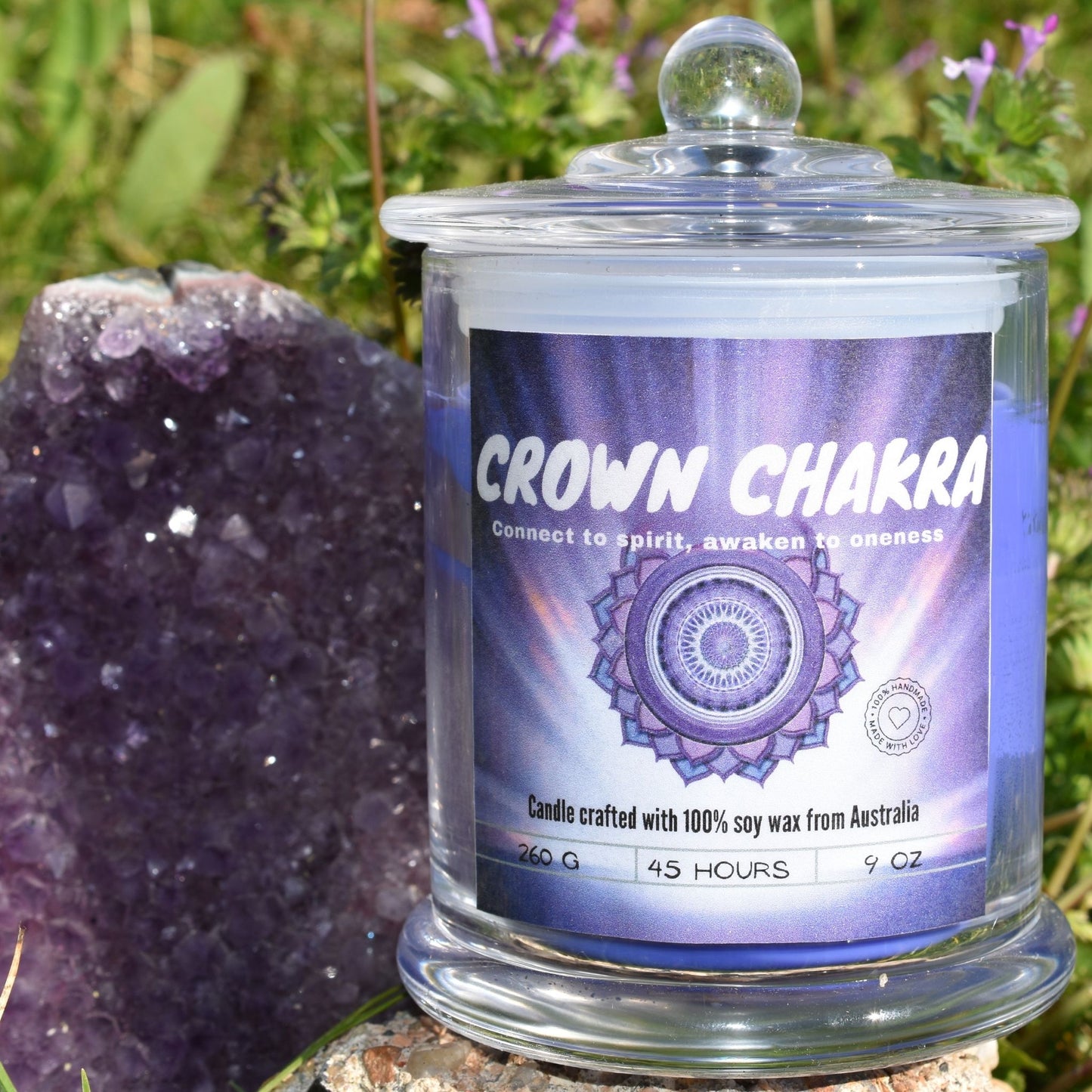 🤍 Crown Chakra Candle – Divine Connection