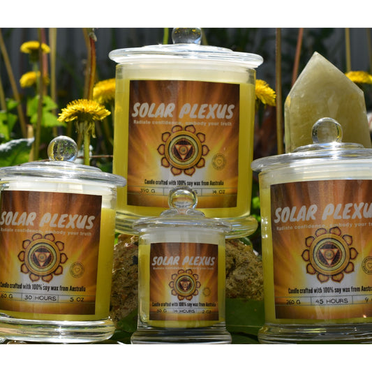 💛 Solar Plexus Chakra Candle – Empowered Light