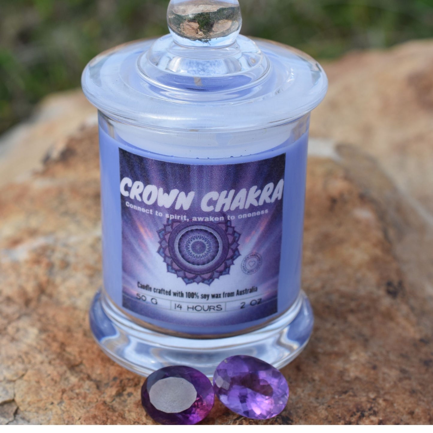 🤍 Crown Chakra Candle – Divine Connection