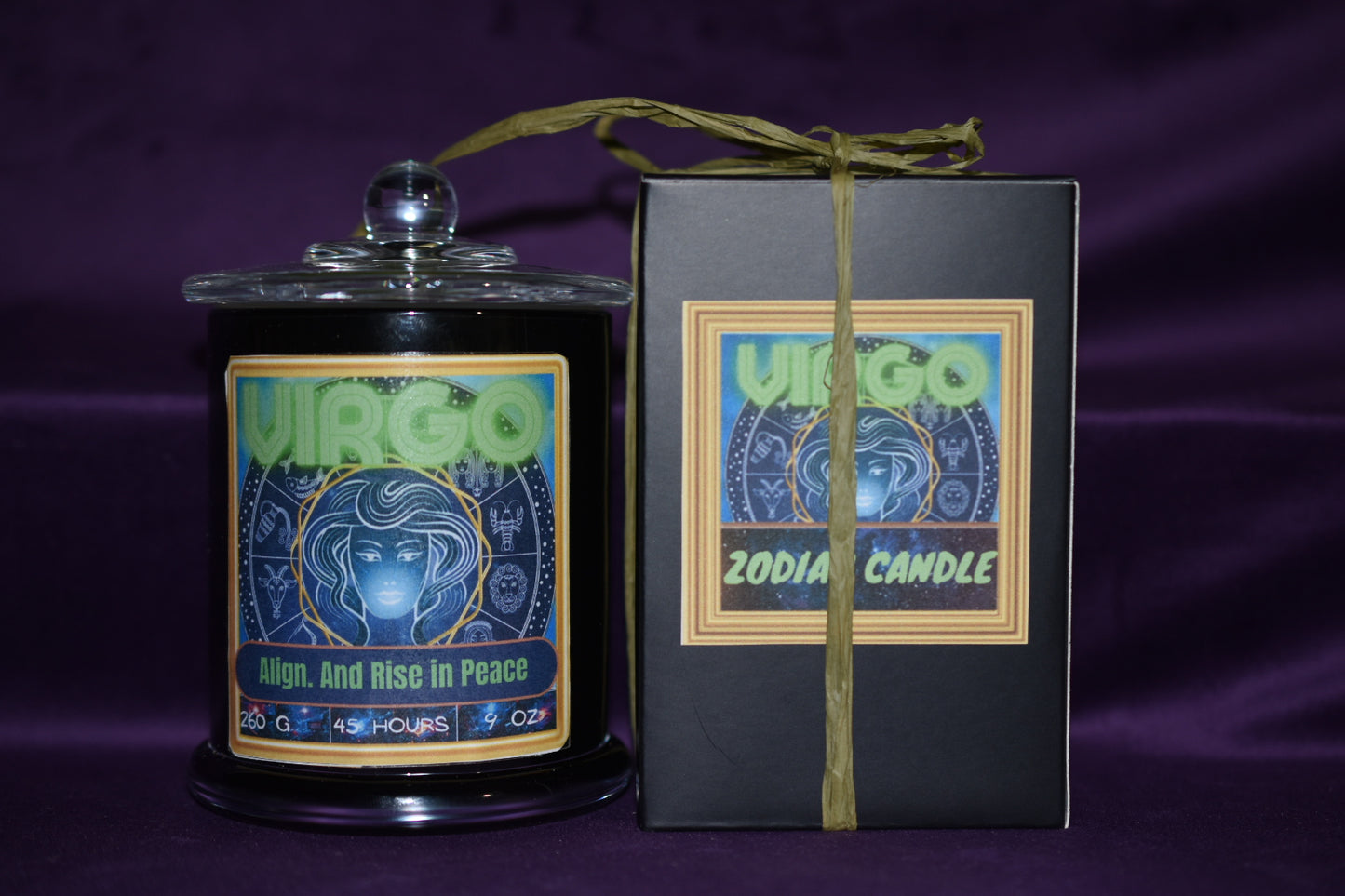 ♍ Virgo Zodiac Candle – Blue Sage & Eucalyptus