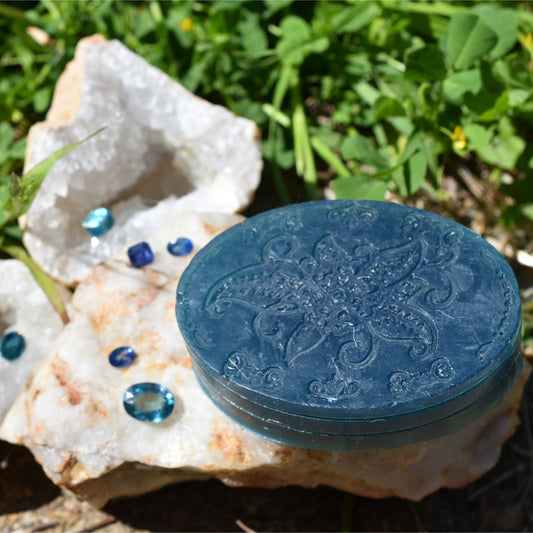 💙 Floral Blue Soap – Cool & Calming