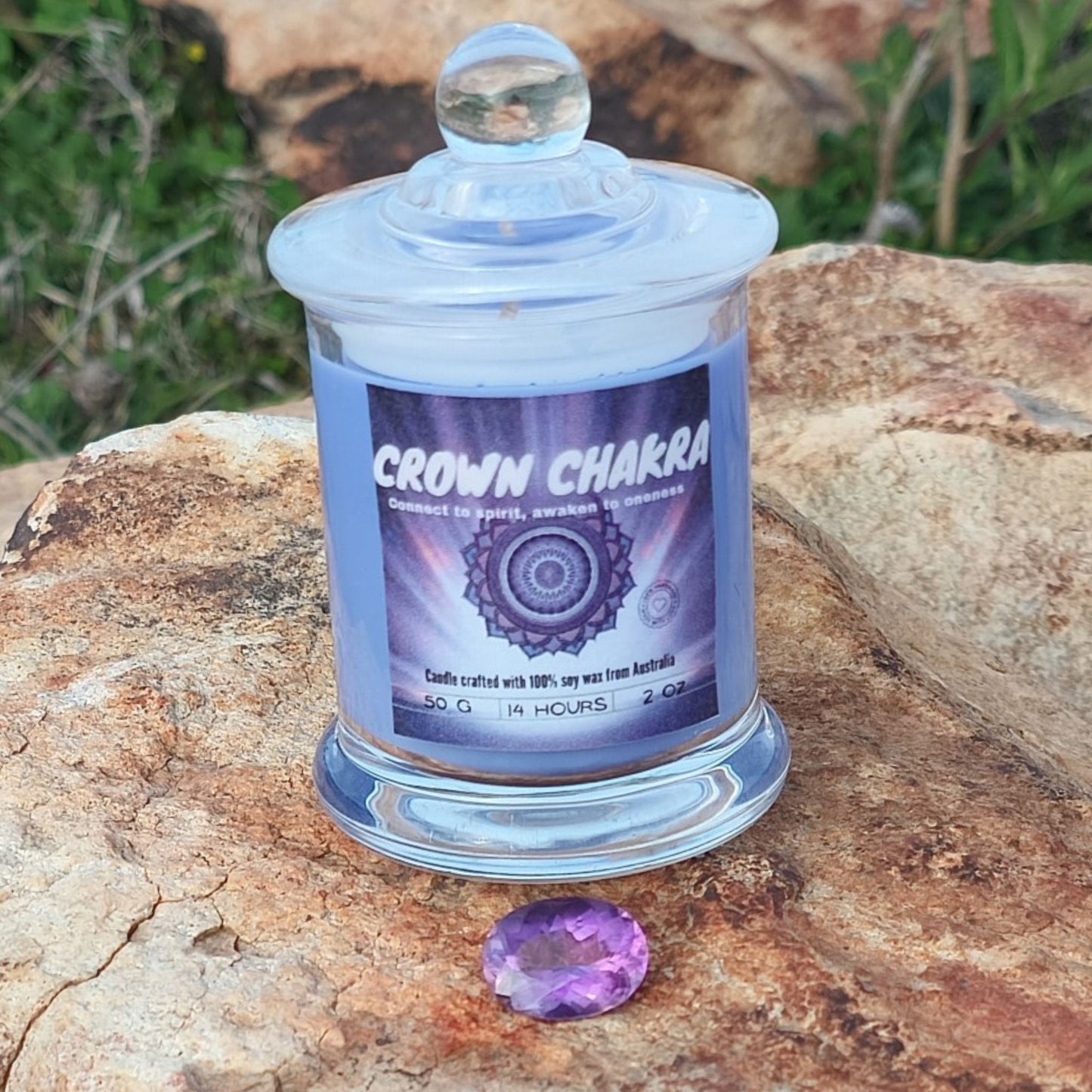 🤍 Crown Chakra Candle – Divine Connection