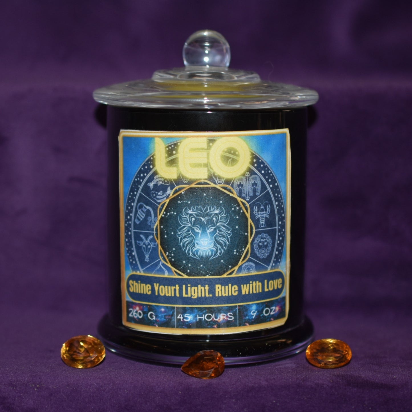 ♌ Leo Zodiac Candle – Gold Frankincense & Myrrh