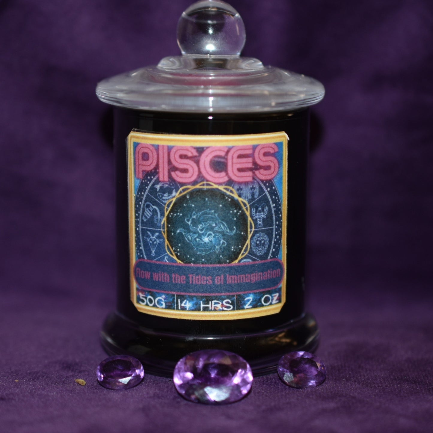 ♓ Pisces Zodiac Candle - Wild Jasmine