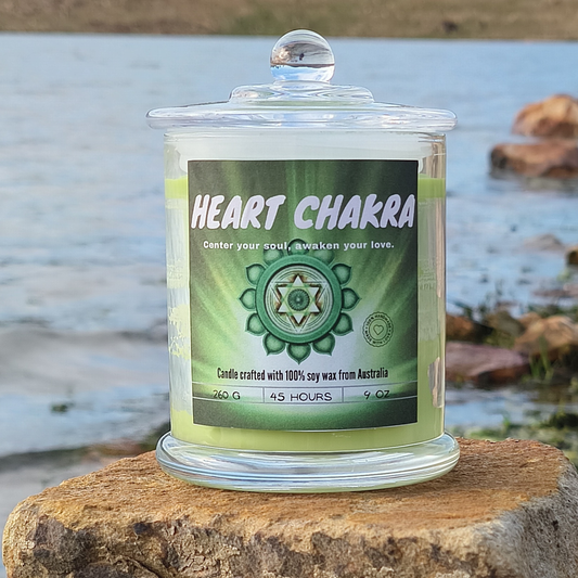 💚 Heart Chakra Candle – Open Heart
