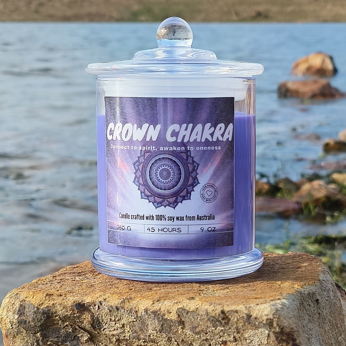 🤍 Crown Chakra Candle – Divine Connection