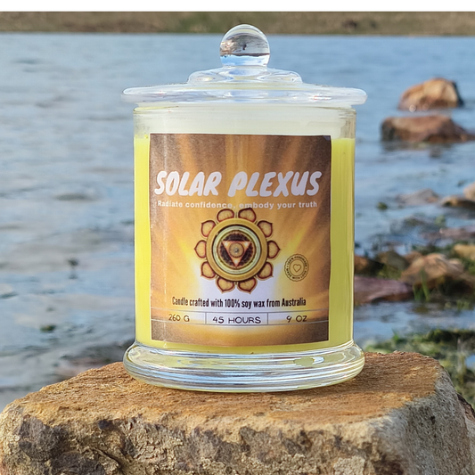 💛 Solar Plexus Chakra Candle – Empowered Light