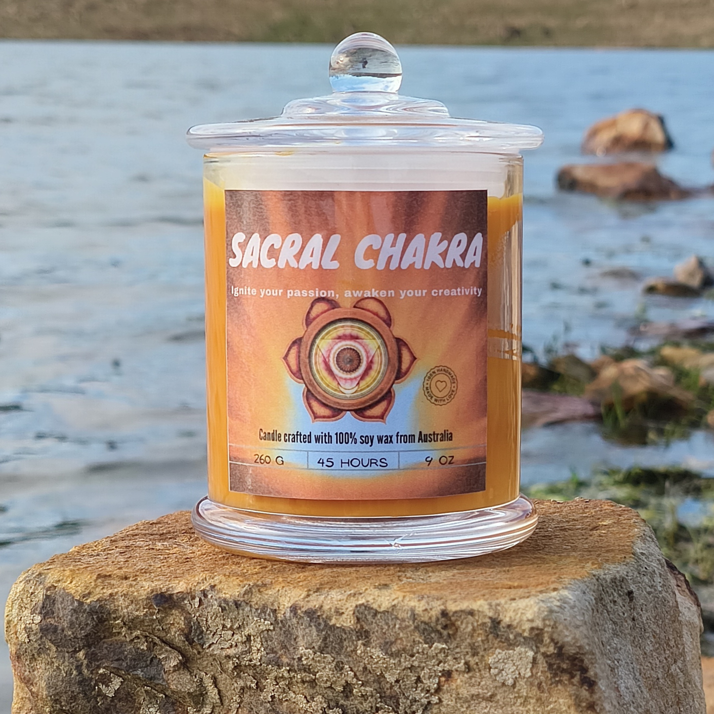 🧡 Sacral Chakra Candle – Creative Flow