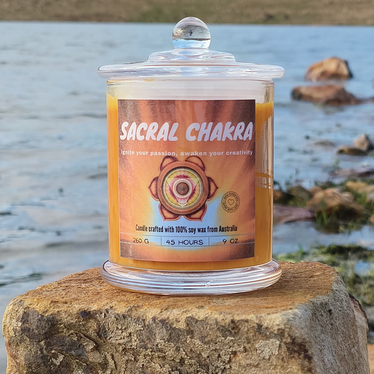 🧡 Sacral Chakra Candle – Creative Flow
