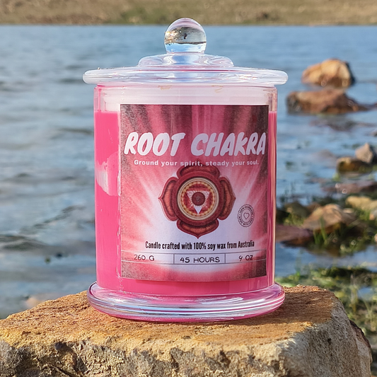 ❤️ Root Chakra Candle – Grounded Energy