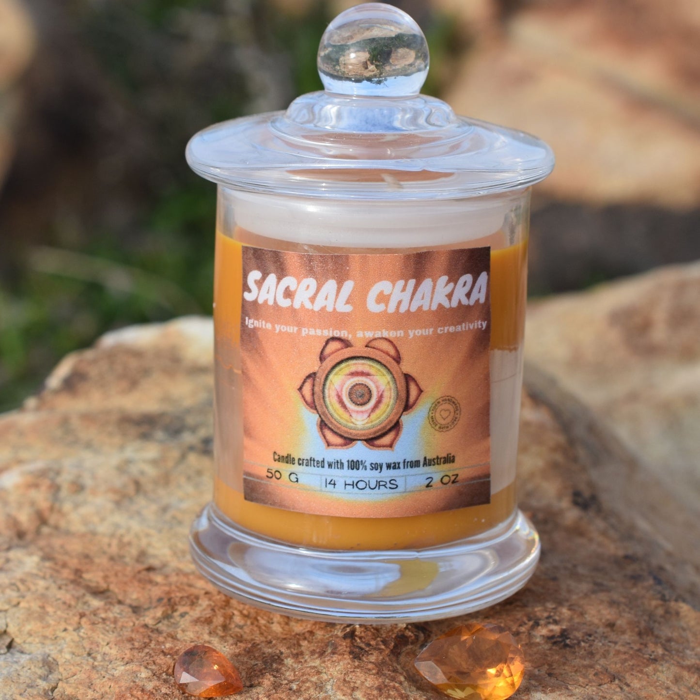 🧡 Sacral Chakra Candle – Creative Flow