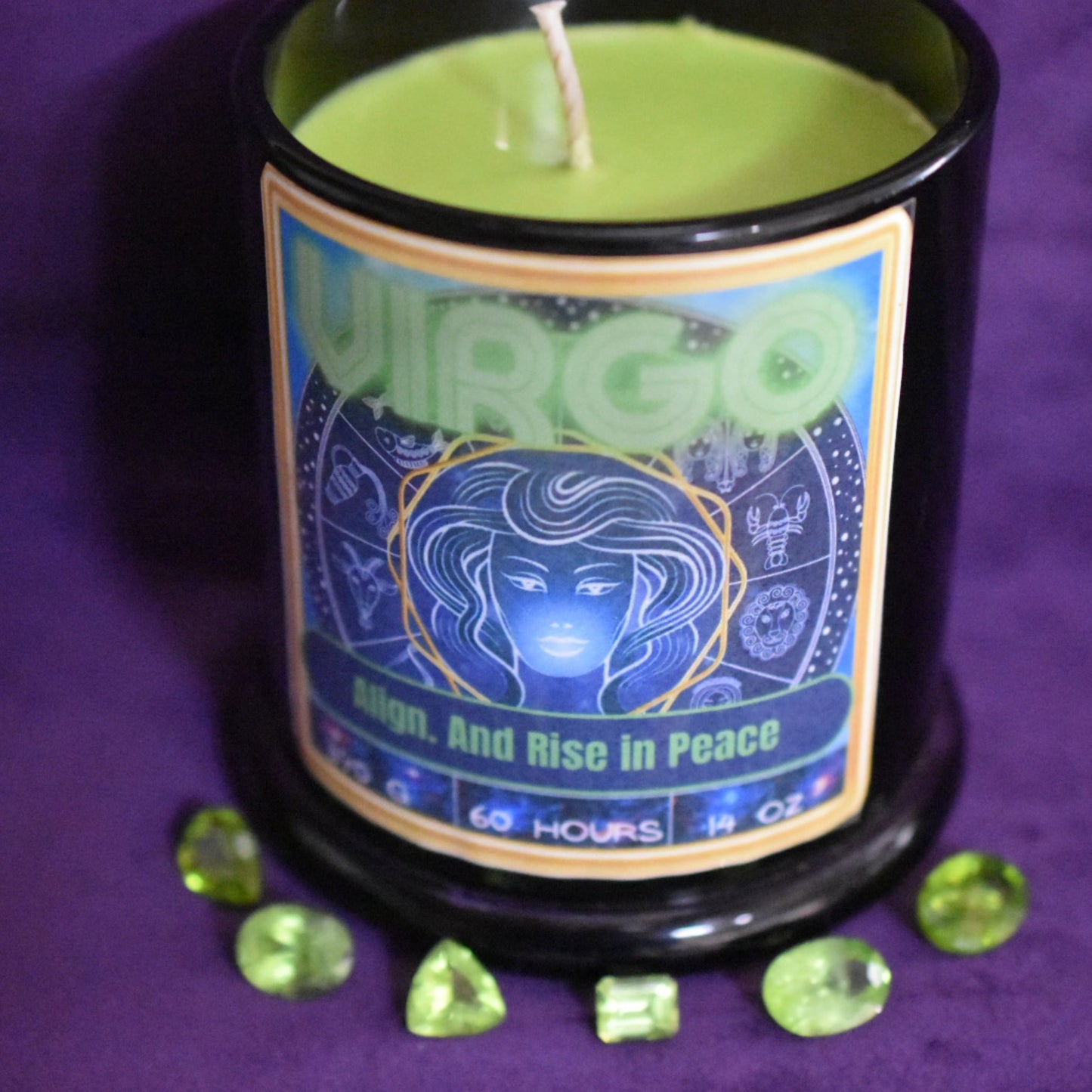 ♍ Virgo Zodiac Candle – Blue Sage & Eucalyptus