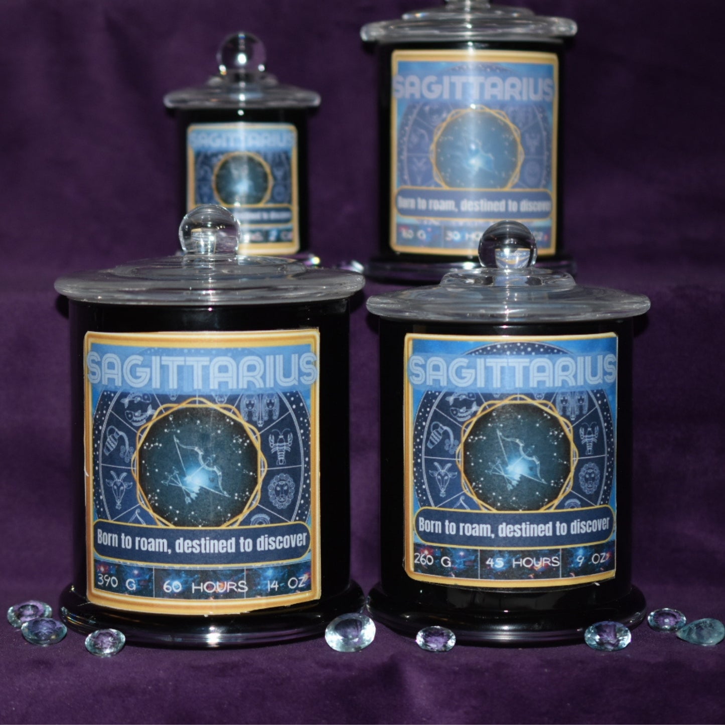 ♐ Sagittarius Zodiac Candle – Cedarwood & Vanilla