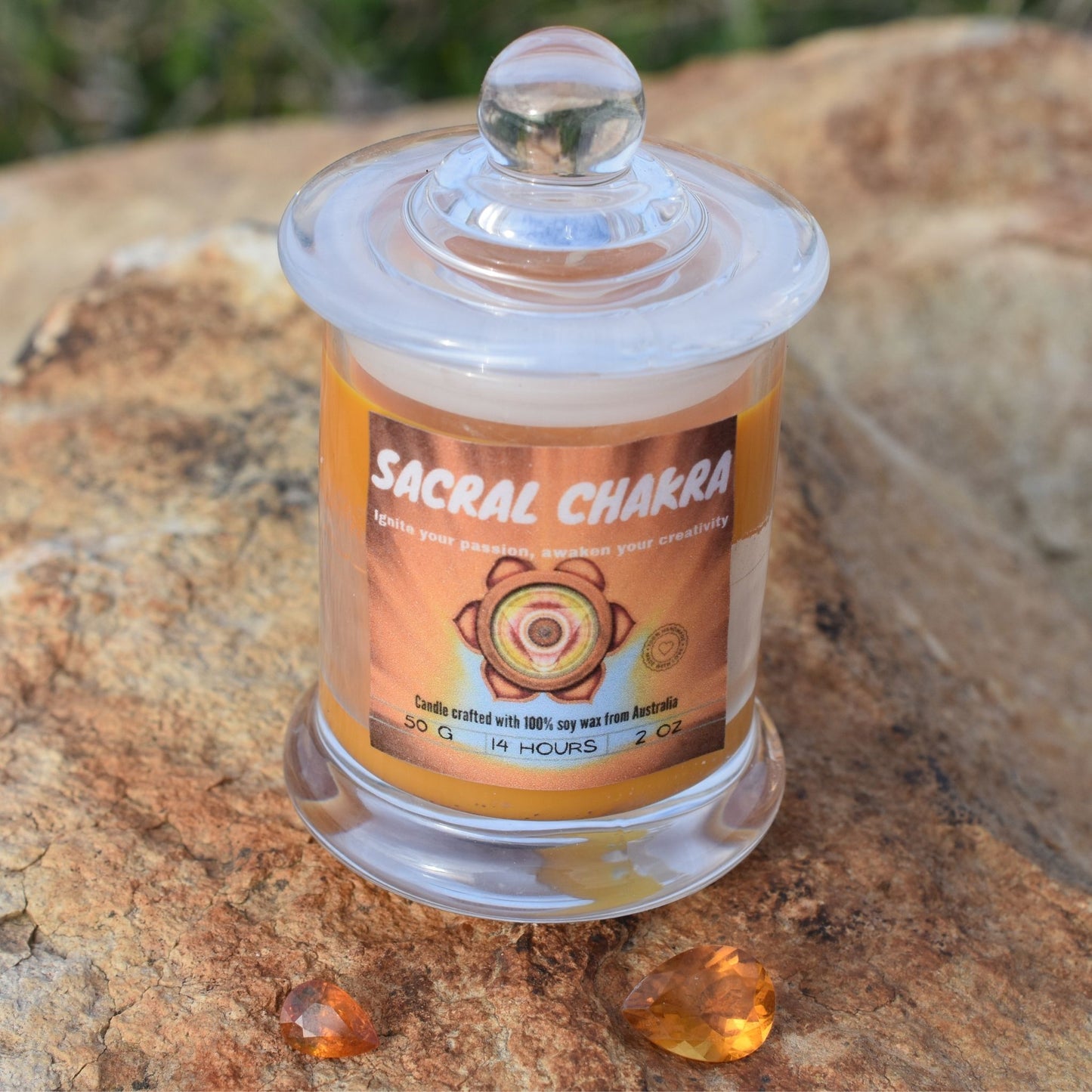🧡 Sacral Chakra Candle – Creative Flow