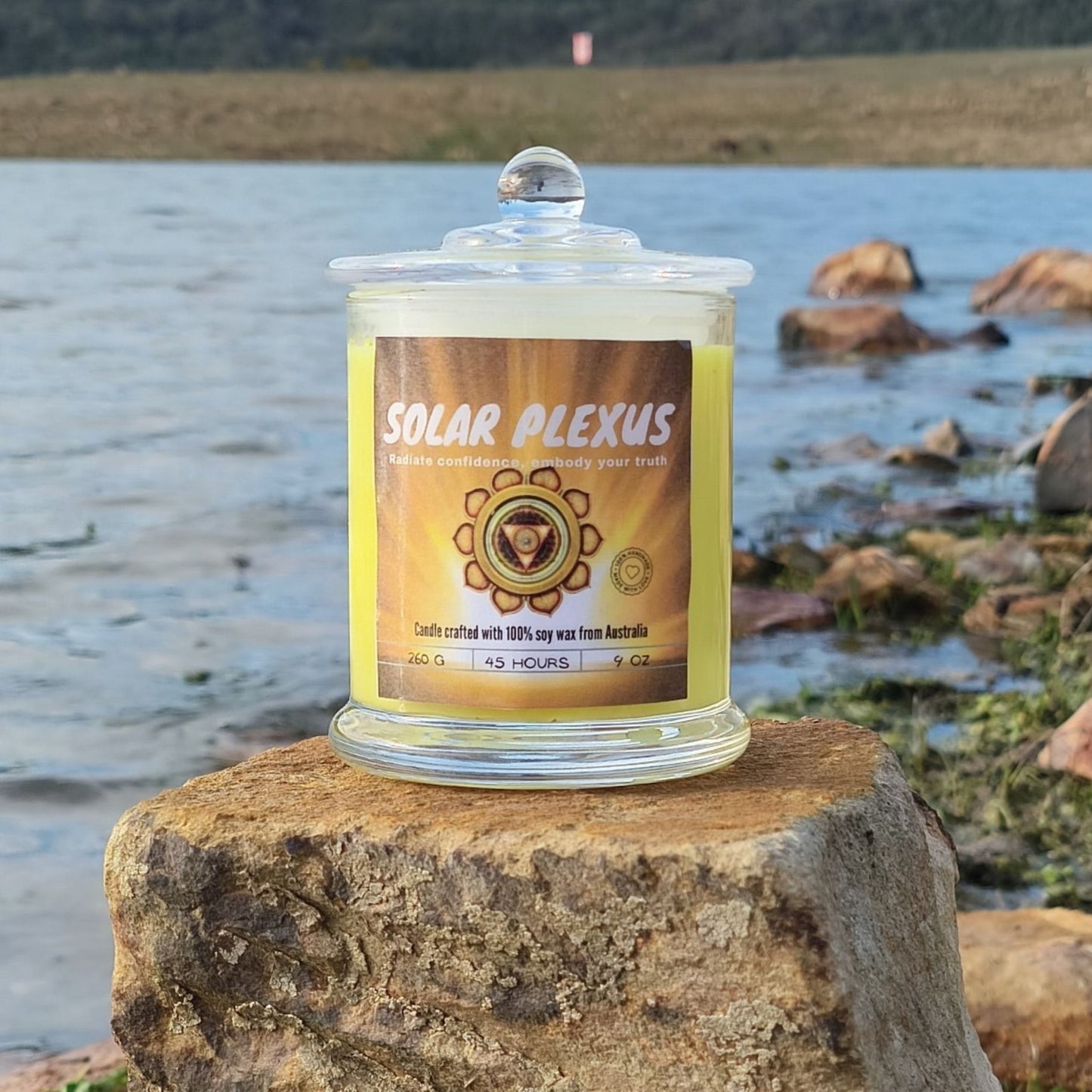 💛 Solar Plexus Chakra Candle – Empowered Light