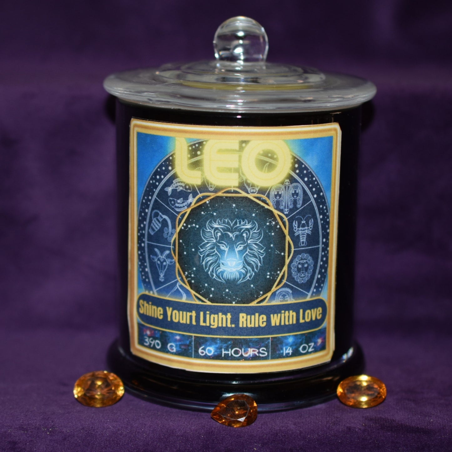 ♌ Leo Zodiac Candle – Gold Frankincense & Myrrh