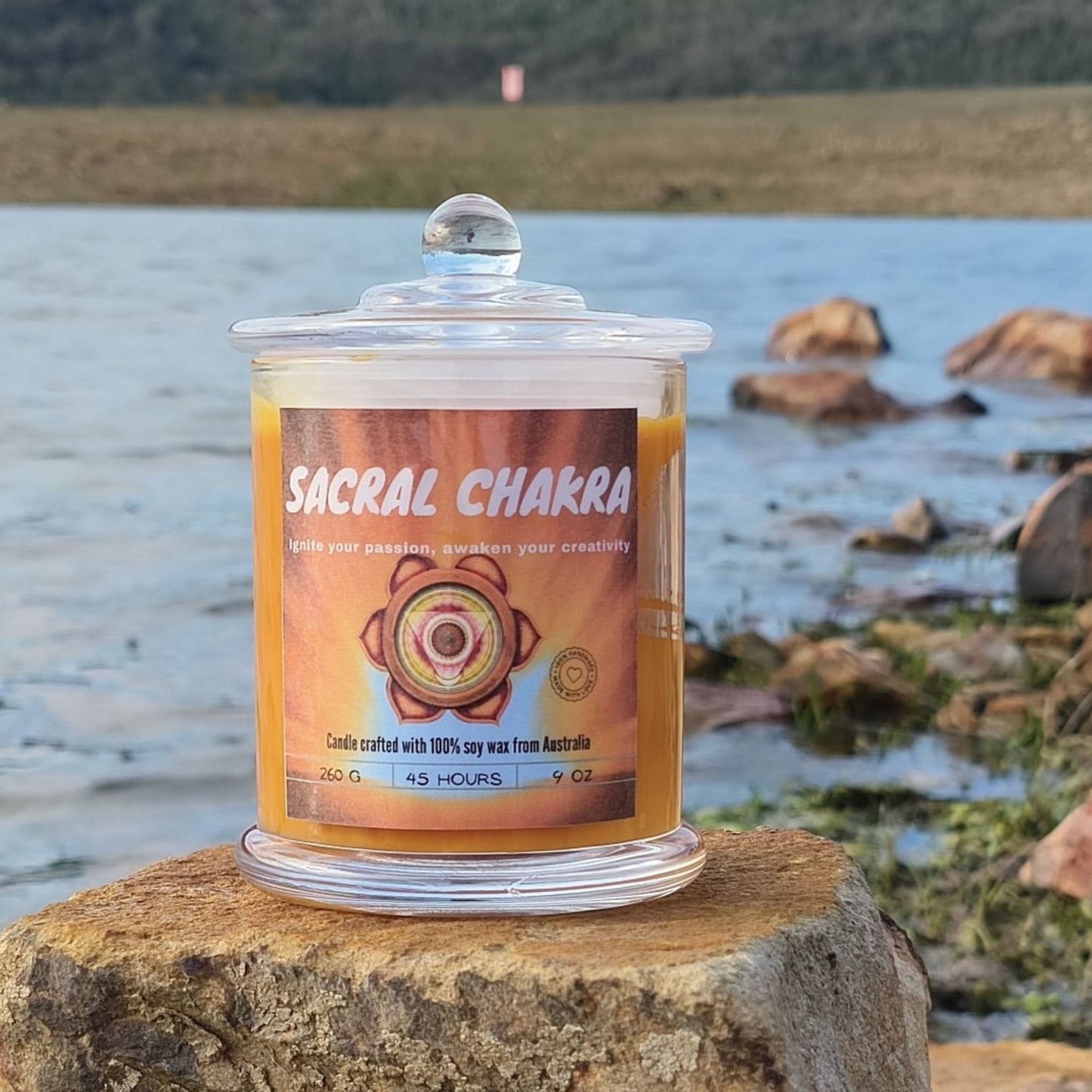 🧡 Sacral Chakra Candle – Creative Flow