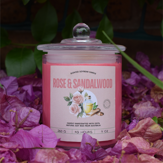 🌹Rose & Sandalwood Soy Wax Candle