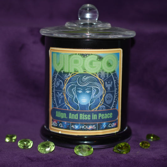 ♍ Virgo Zodiac Candle – Blue Sage & Eucalyptus