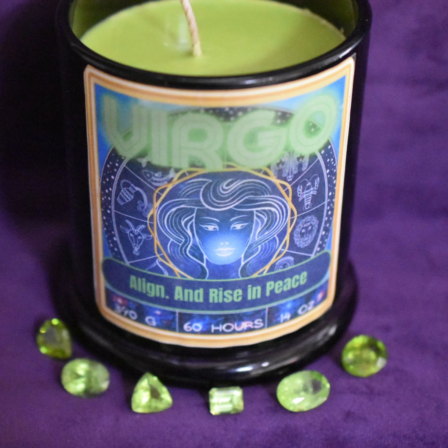 ♍ Virgo Zodiac Candle – Blue Sage & Eucalyptus