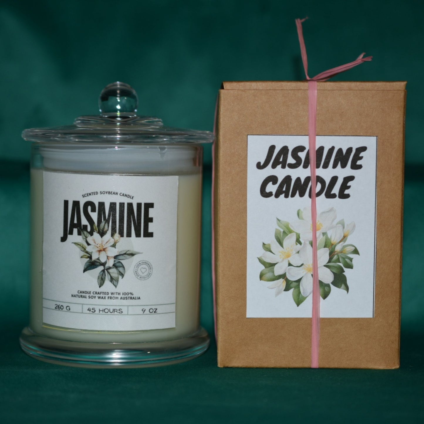 🌸 Jasmine Scented Soy Wax Candle